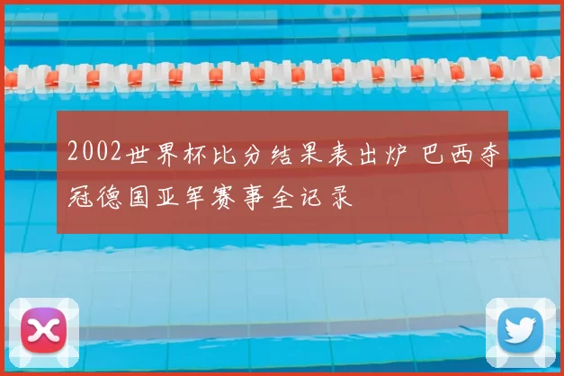 2002世界杯比分结果表出炉 巴西夺冠德国亚军赛事全记录